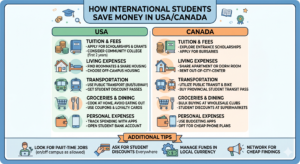 How to save money for International Students in USACanada